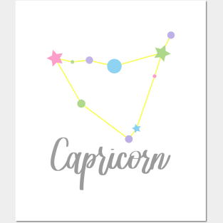 Capricorn Zodiac in Pastels Posters and Art